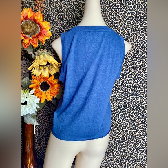 🦋B2G1🦋SALT LIFE Washed Navy SEA MAIDEN Muscle Tank Top NWOT - Picture 4 of 5